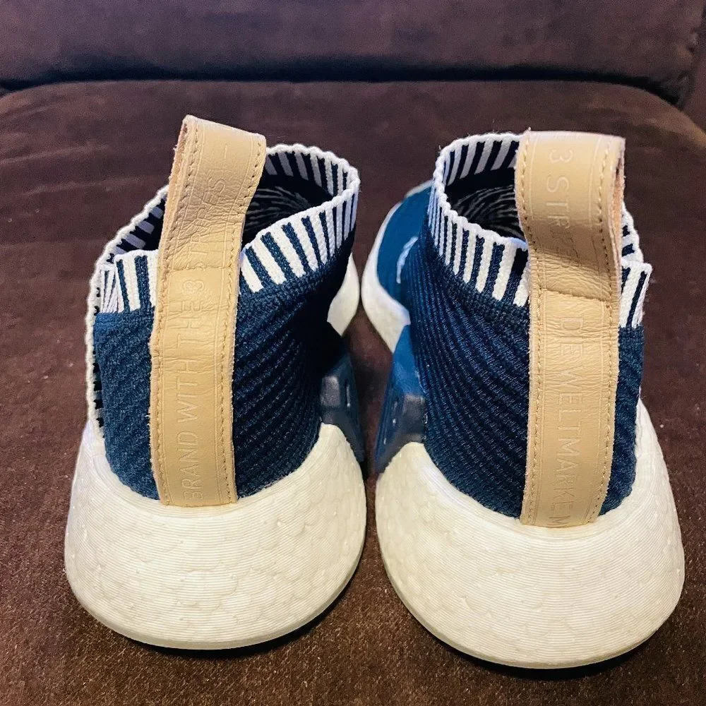 Adidas NMD CS2 Primeknit Ronin Navy White Womens 7 Mens 6